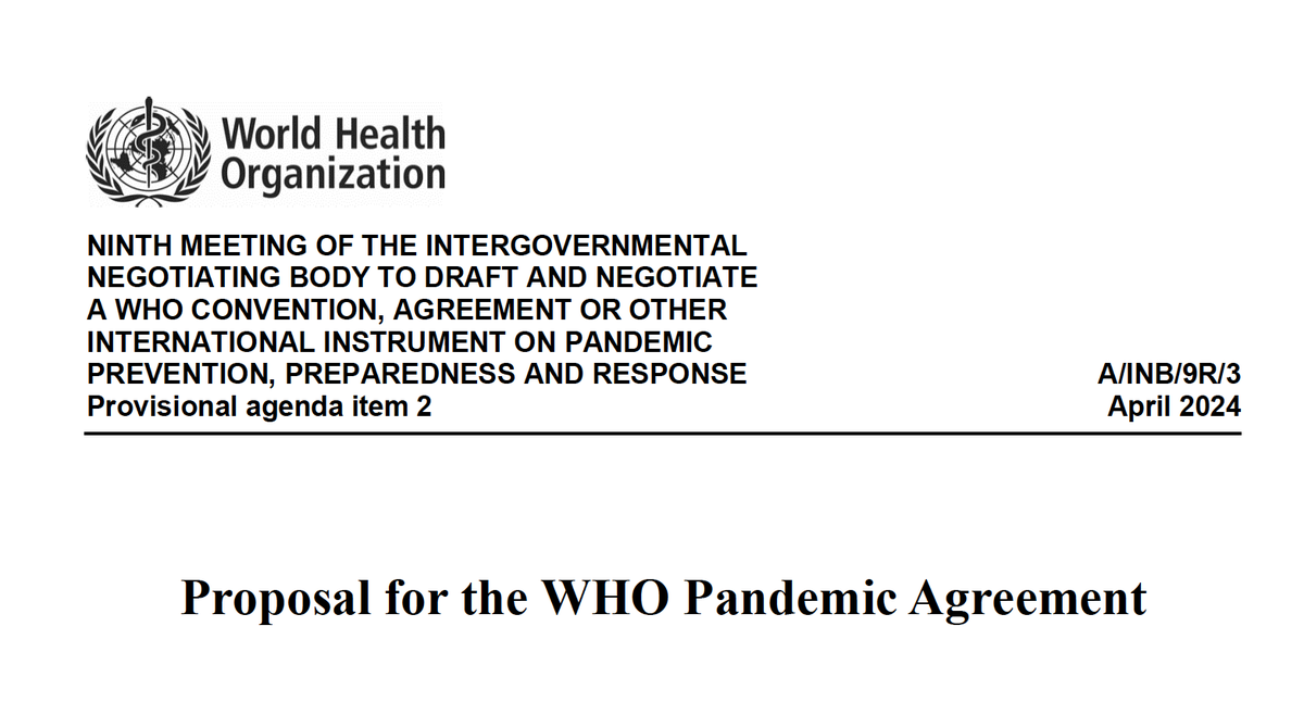 🚨The proposed WHO #PandemicAccord is released.

💥It has no provision for monitoring compliance or  details on state reporting requirements other than “periodically.”

🛑This leaves Member States with no accountability for any of their treaty commitments (weak or strong).

🧵