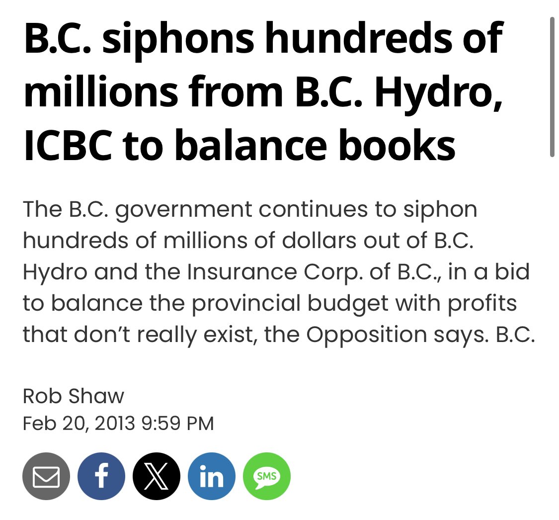 @elenoresturko 🙄 that’s rich coming from BC Liberals (BC United) when Kevin Falcon as deputy Premier stole money from ICBC and BC Hydro to “balance” their budgets.