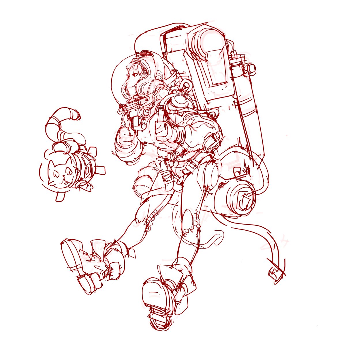 really not in the mood to draw anything lately...so here's some spacegirls that I like to draw sometimes.