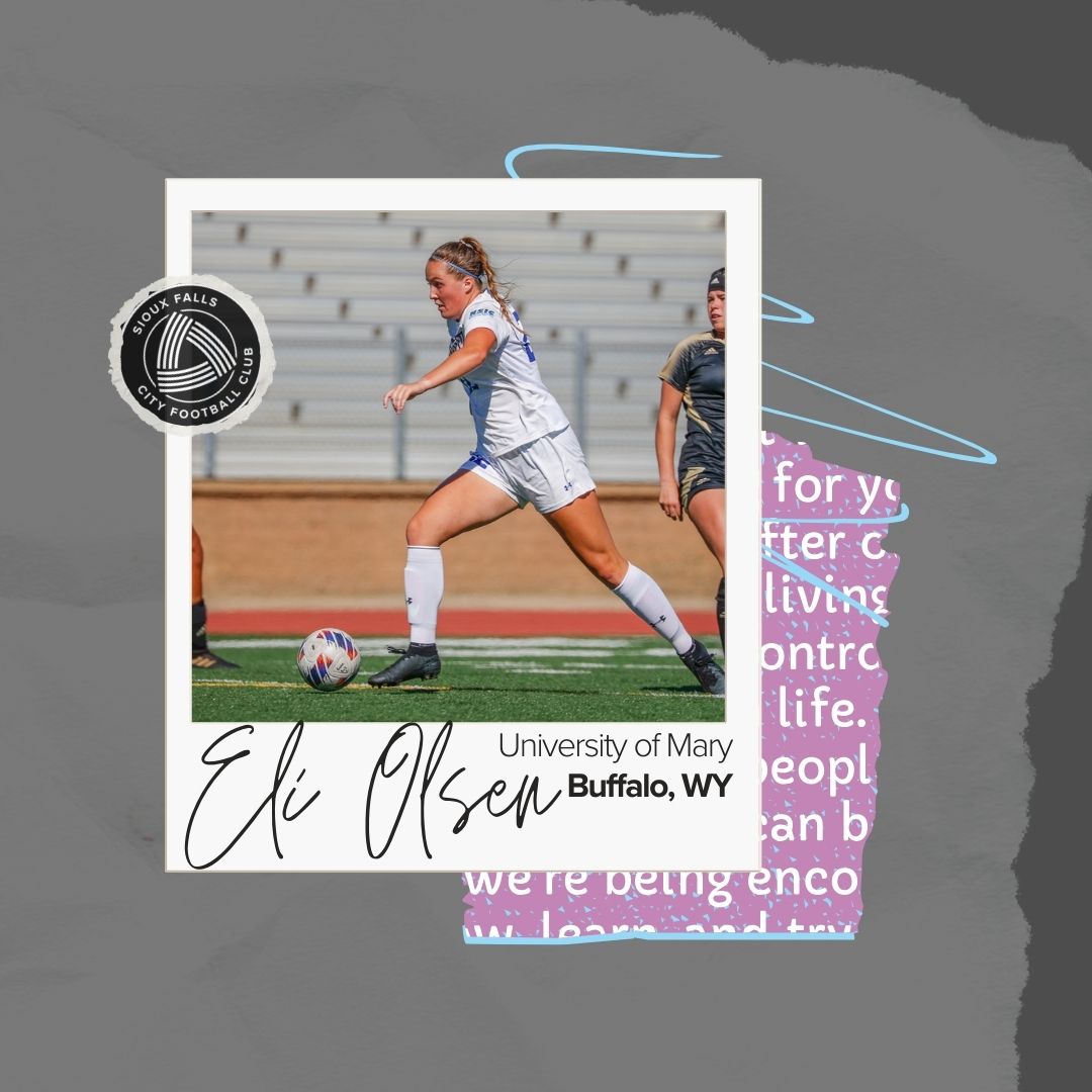 Joining SFCFC for her first season is <a href="/e_olsen10/">Eli Olsen</a>, a standout from <a href="/UMaryWSoccer/">UMary Soccer</a>!

Give Eli a warm welcome in the comments.