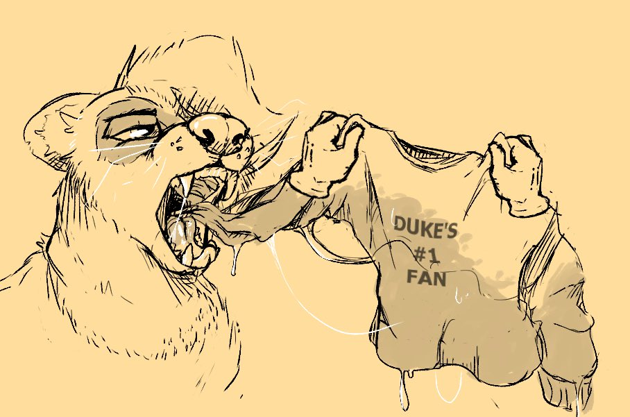 Trying out a new style! Big Ferret time <3 Turns out it doesn’t matter how much Duke merch or fun facts you know about Duke. You’re just as likely to be turned into belly slosh as any other food. Never meet your heroes~ Anyone want a shirt signed by my stomach acids?