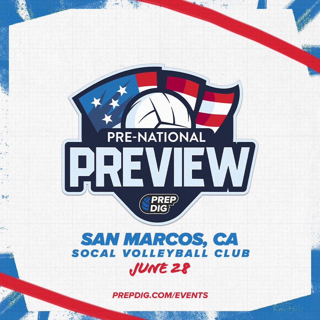 The Pre-National Preview is LIVE.

The perfect place to make your mark leading up to the 2024 USA Volleyball Girls Junior National Championship.

Register: events.prepdig.com/e/1111/registe…