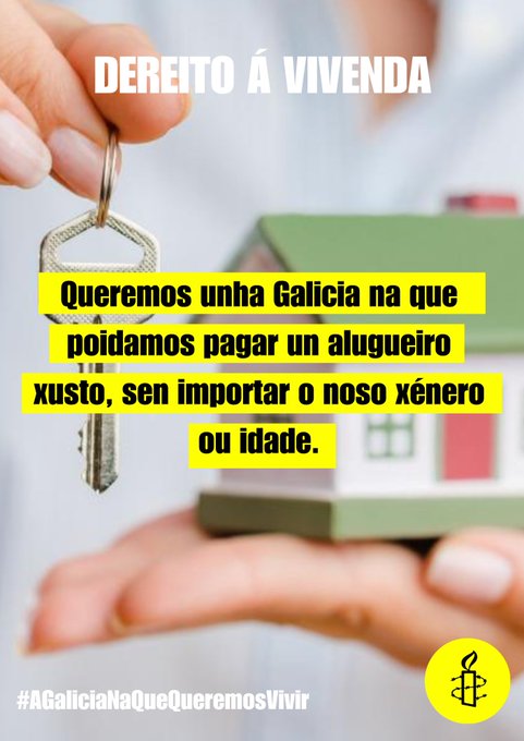 <a href="/MMAllegue/">María Martínez Allegue</a> <a href="/Xunta/">Xunta de Galicia</a> @conselleriaCIM Parabéns polo seu nomeamento. Celebramos q #vivenda sexa prioritario para a <a href="/Xunta/">Xunta de Galicia</a>. 
Para garantir o acceso á vivenda, cómpre un plan plurianual para dedicar o 1⃣5⃣% do parque a #vivendasocial, coma noutros países da UE, e outras medidas. Agardamos ese plan!