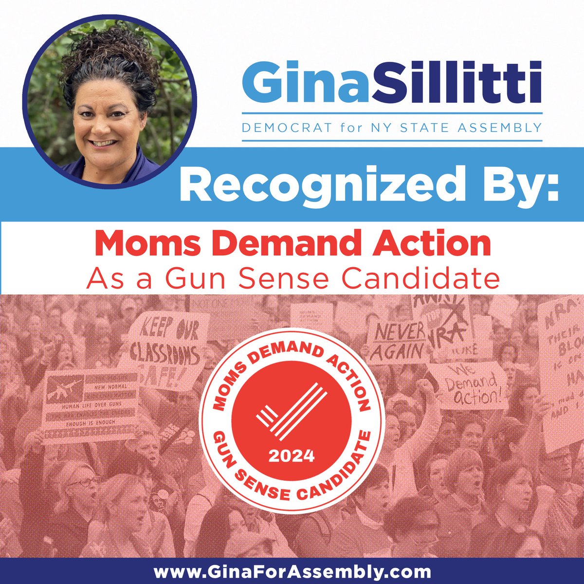 I am so proud that our campaign is recognized by @MomsDemand as a Gun Sense Candidate. Firearms deaths have been climbing nationwide over the past decade and are now the number one cause of death for children in the United States. It is well past time to say Enough is Enough!