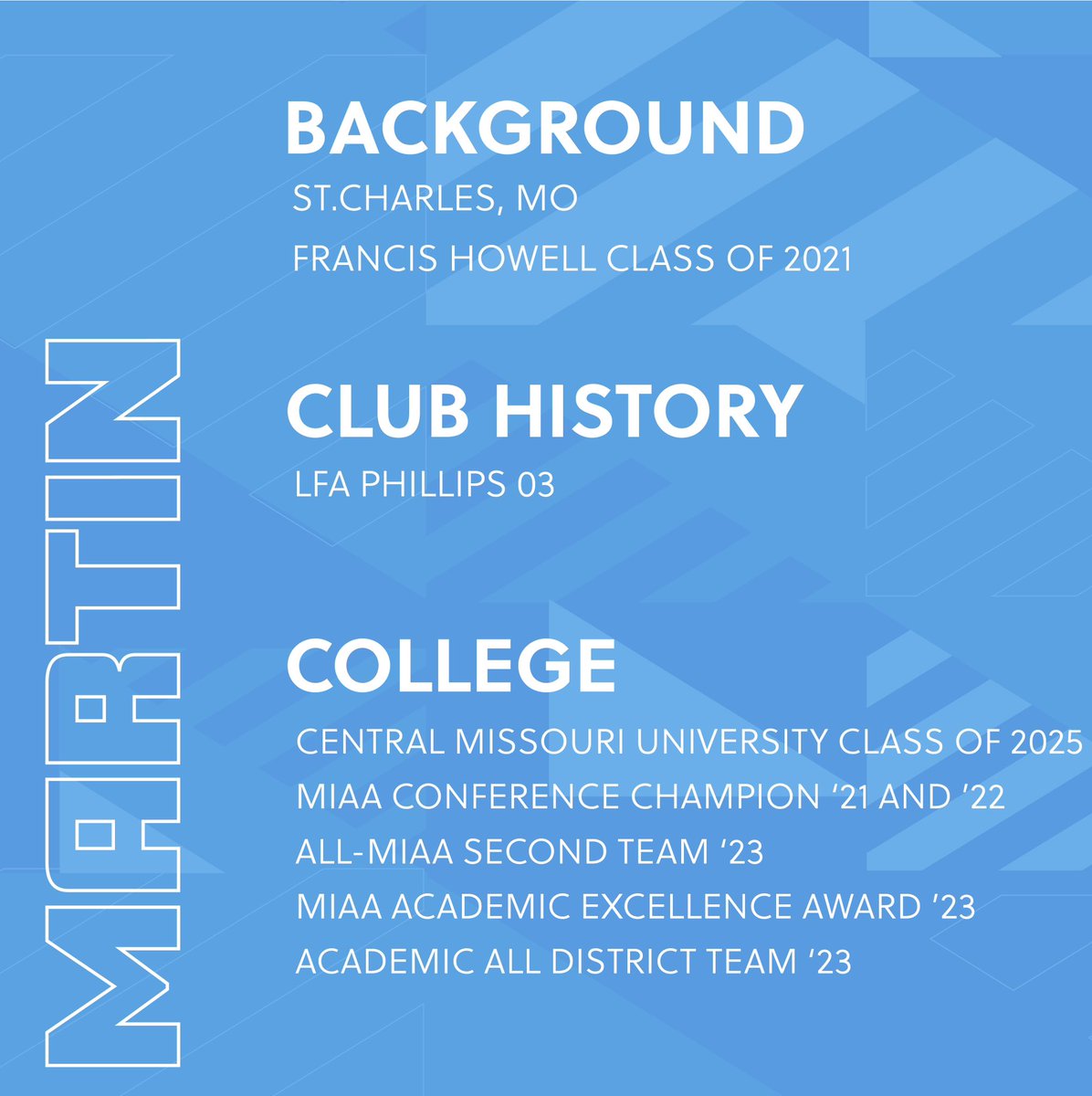 loufusz_wpsl's tweet photo. Welcome back Ashleigh Martin! Retuning for another season with LFA WPSL is LFA Alum and University of Central Missouri forward, Ashleigh Martin. Ashleigh recently earned All-MIAA Second Team Honors as well as the MIAA Academic Excellence Award for her 2023 season. https://t.co/dw9muF7rrx