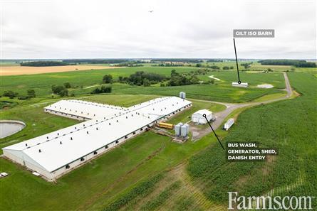 FarmsSwine's tweet image. 158 acre #hog farm is available in Florence, Ontario ⤵️

2500 #sow barn located at the back of this 158 acre +/- property that included 100 acres of workable land.

🔗farms.com/farm-real-esta…

#OntAg #FarmRealEstate #AgTwitter #Swine #FarmForSale #Pig #Farmland #Pigs @farm_ontario