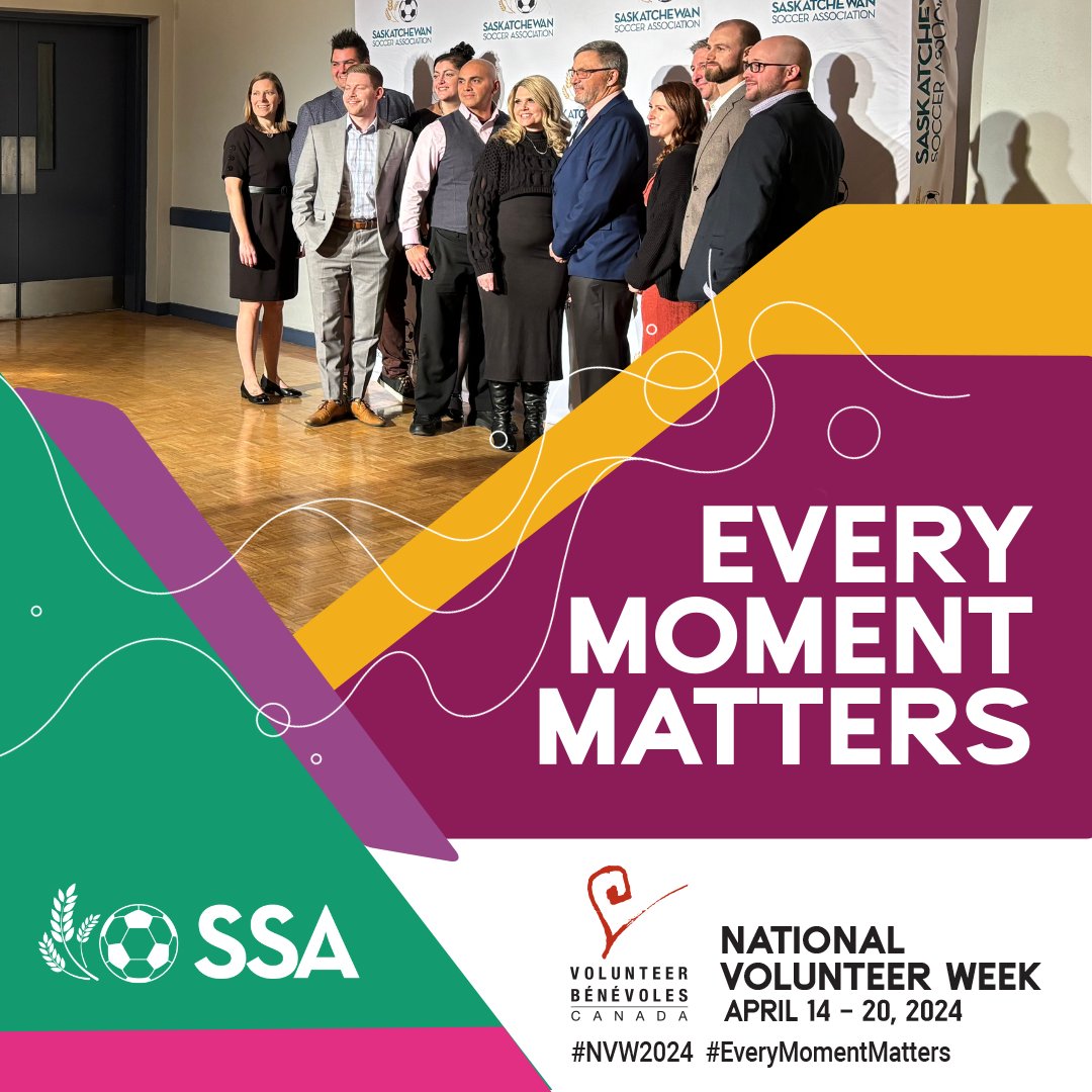 It is National Volunteer Week! We want to send a HUGE thank you to our board members who dedicate themselves to ensuring soccer in Saskatchewan is accessible and a growing sport that continues to bring people and communities together. #NVW2024 #EveryMomentMatters #sasksoccer