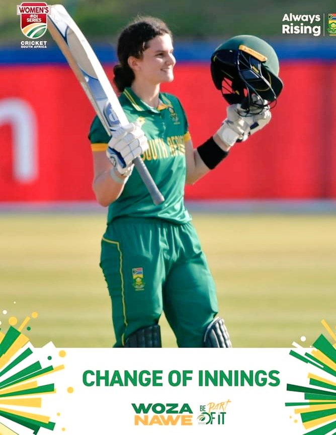 Amazing!!! 
Laura Wolvaardt 
1️⃣8️⃣4️⃣ runs 

#WozaNawe 
#BePartOfIt 
#SAWvSRIW