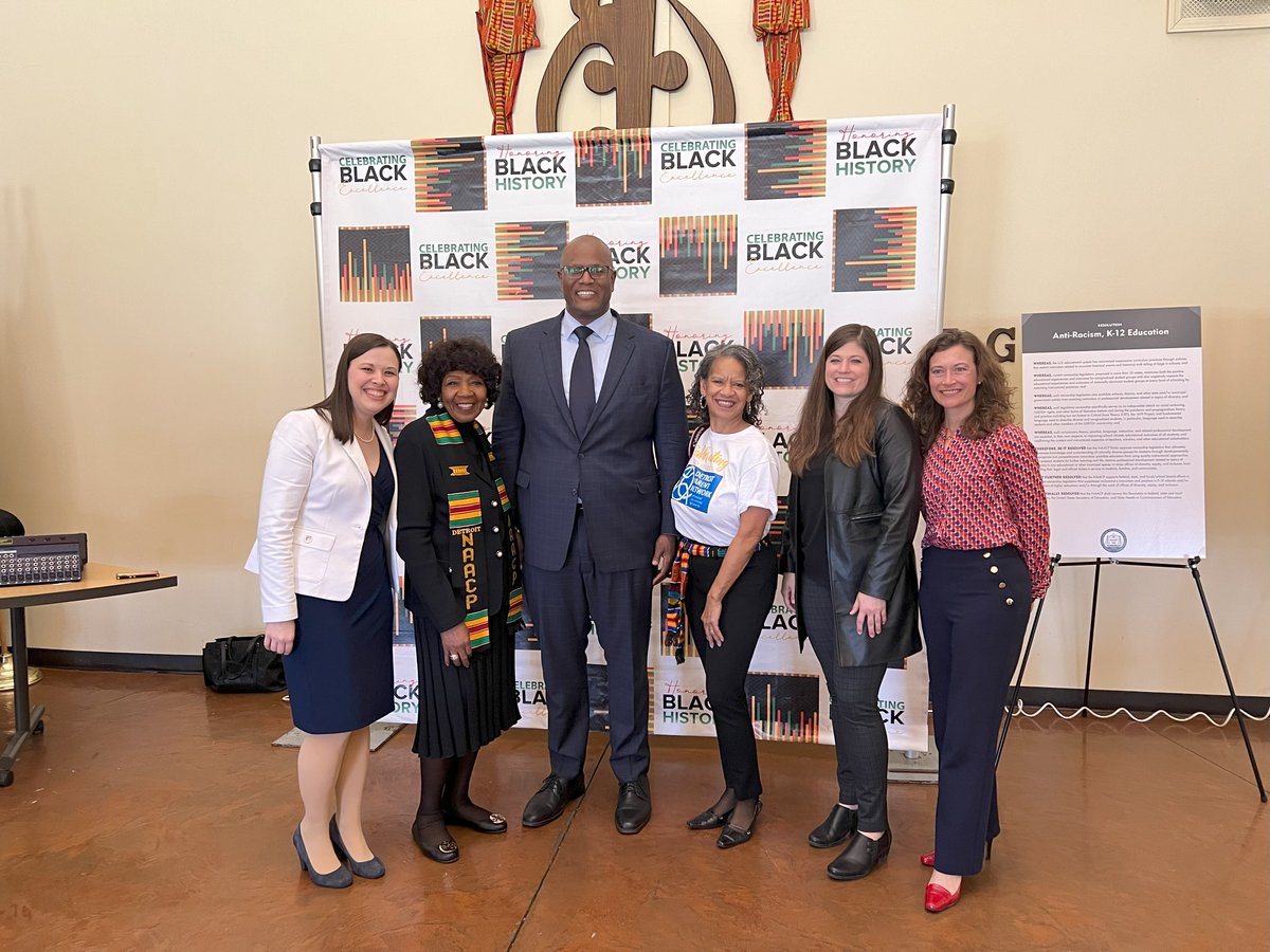 EdTrustMidwest's tweet photo. This past weekend members from the Michigan Partnership for Equity and Opportunity attended the @DETROITNAACP Education Committee Symposium to speak on the coalition's ongoing advocacy efforts toward fair funding for Michigan’s students! #MPEO #ETM #Advocacy #MIStudents https://t.co/cVrrZ80gXP