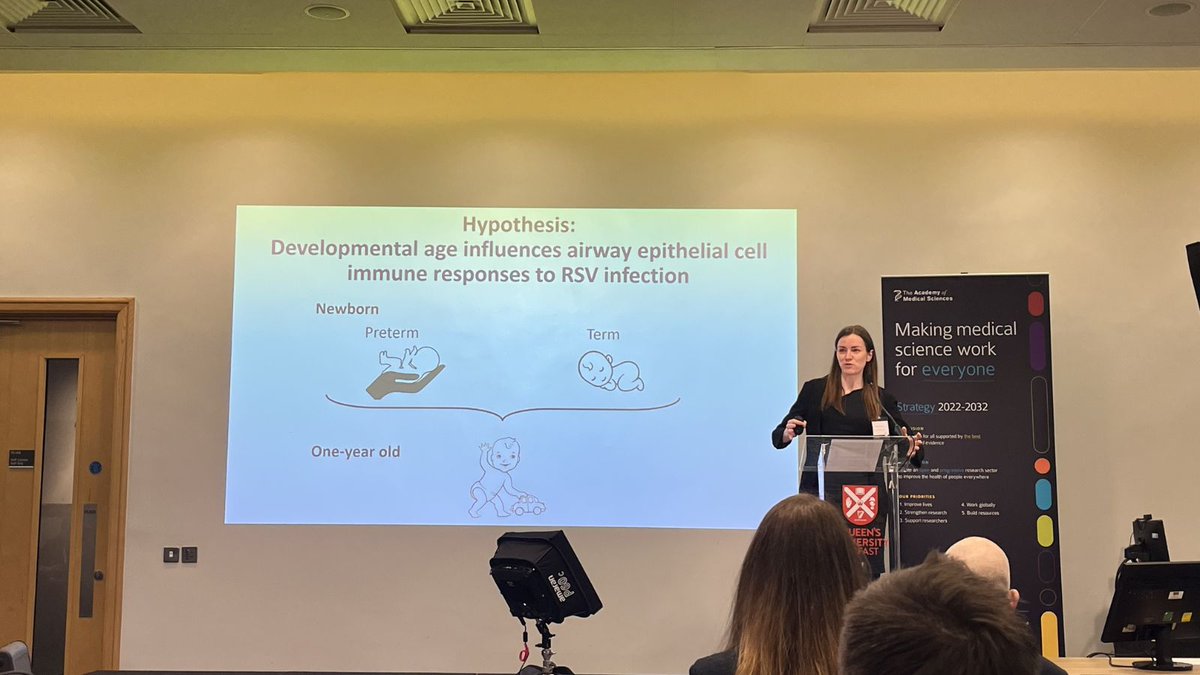 From ankle fracture recovery to effective treatments for ARDS & Crohn’s disease, it’s been incredible hearing from our post-doc plenary competitors today.
Here Clinical Lecturer @DrHelenGroves from @QUBelfast presents on developmental age affecting RSV immune response.
#CATAC2024