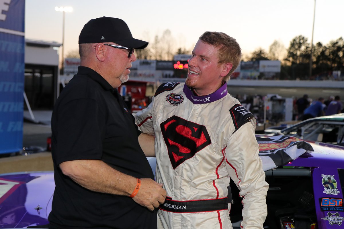 Superman put on his cape Saturday night at SOBO. Why does @BlakeSRacing77's win means so much more? Read for yourself 📰: southbostonspeedway.com/post/blake-sta…