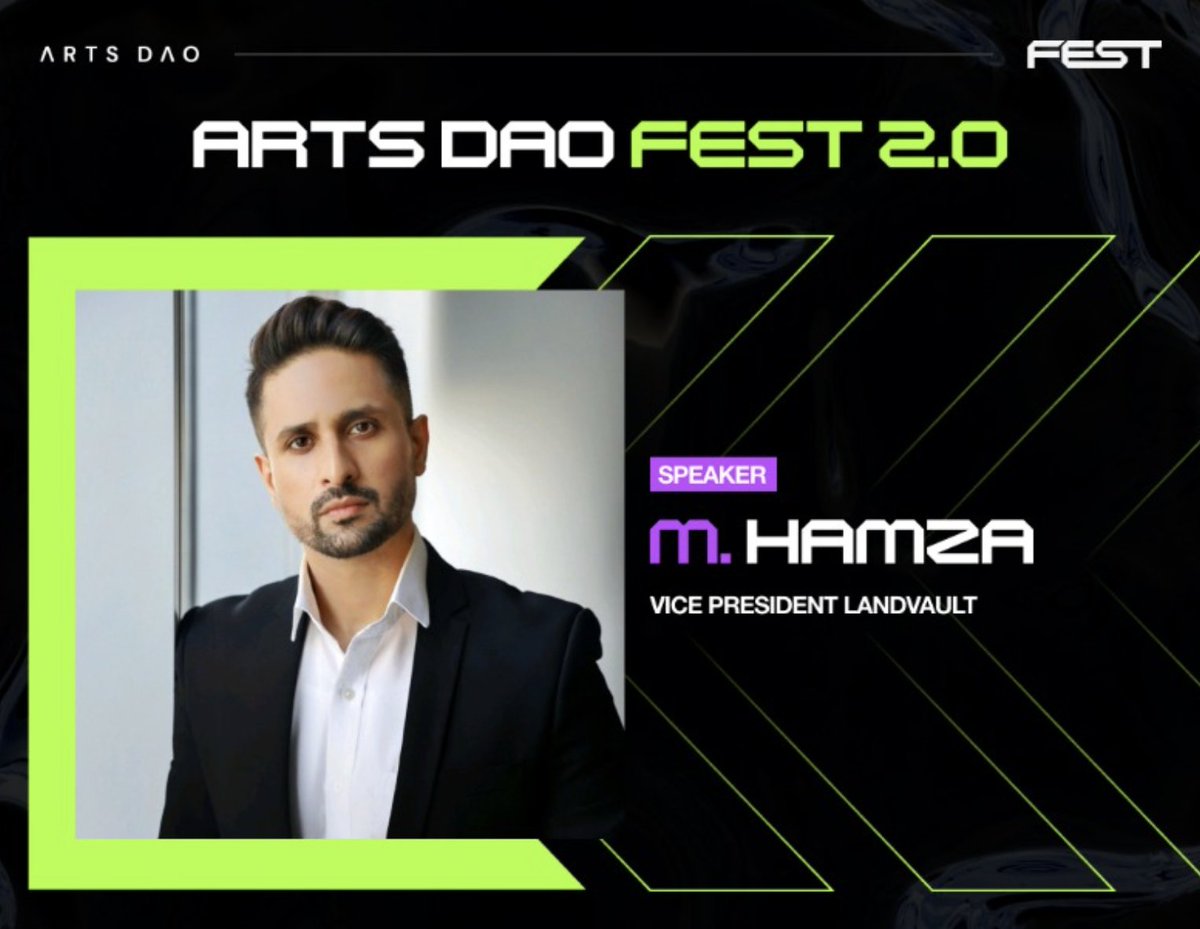 We'll be at @arts_dao Fest 2.0 in Dubai this weekend 🇦🇪 Arts DAO Fest brings together a huge community of blockchain and tech enthusiasts to connect, network and celebrate the industry! Our VP of Business Muhammad Hamza will also be speaking there 📣