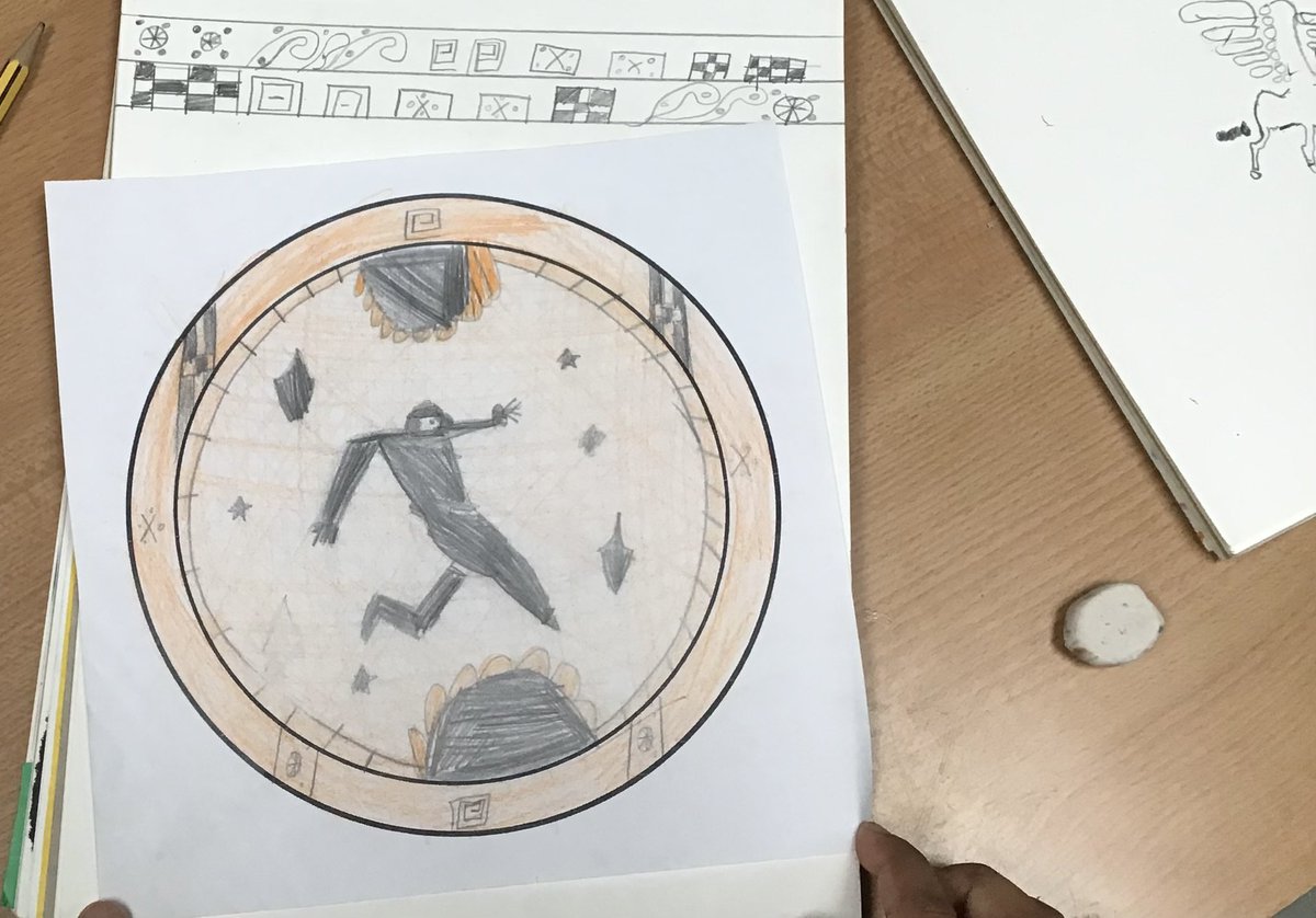 We experimented with different Ancient Greek patterns to create our own Ancient Greek plates.