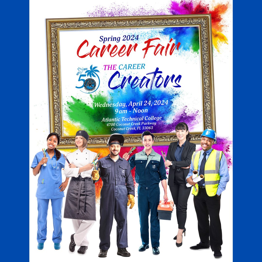 ATCTechCollege's tweet image. ATC’s Career Fair is just a week away. Remember to come dressed for success and bring several copies of your resume.  This year we will also be taking professional profile pictures in the Career Center during the event.
#ATCChangingLives #career
