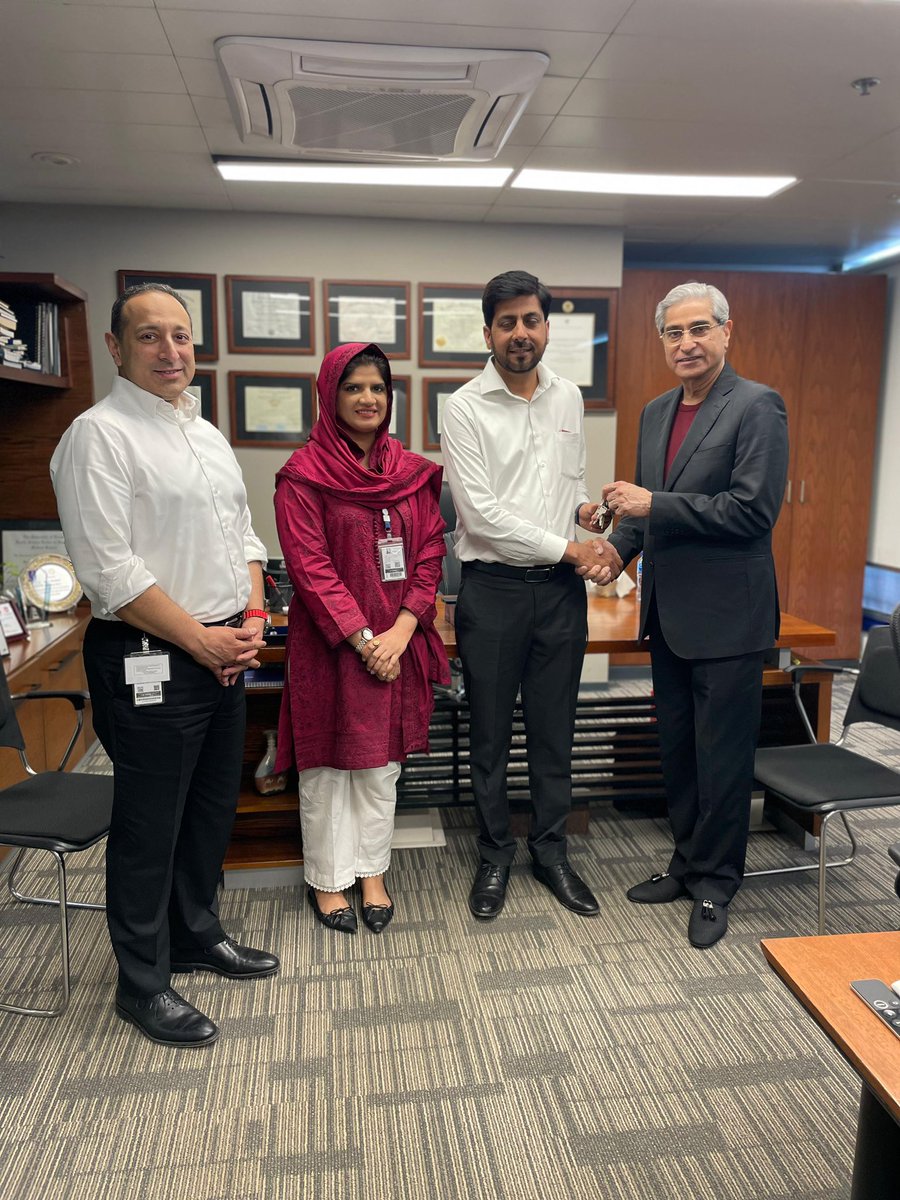 It makes me so happy when our team members progress in their career. Sami has been a part of the @ChughtaiLab team since 2009. He currently looks after regional labs in Faisalabad, Gujrat, and Sargodha. Today he received the keys to official vehicle.