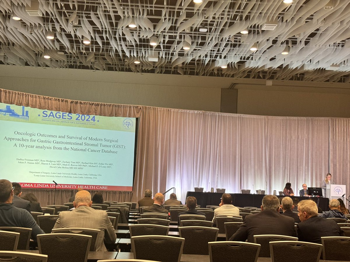 DavidCabaMD's tweet photo. Outstanding job by our CGSO fellow Dr. Freeman @Hdixon0014 presenting  #SAGES2024,our research on Robotic approach for Gastric GIST,top 10 finalist Resident/Fellow Presentation Award @LLUHPhysicians @LLUHealth @lovelyday_2010 @DrJukesNamm @DrSharonLum @M_P_OLeary @DrZacharyTran https://t.co/d8ff0IqpUP