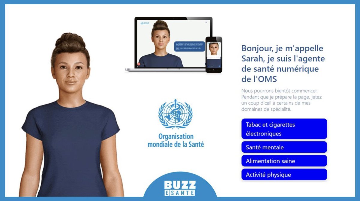 L'OMS @who lance l'assistant intelligent S.A.R.A.H. buzz-esante.fr/loms-lance-las… via @buzzesante #chatbot #esante