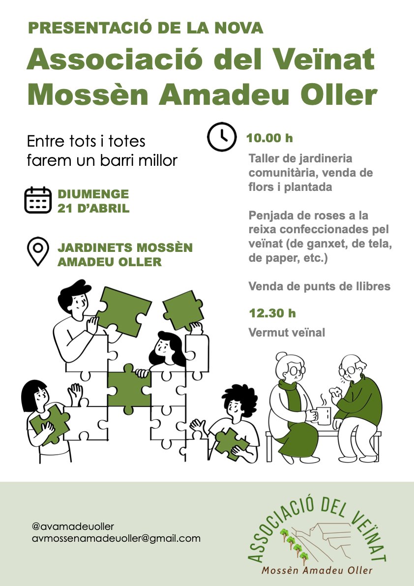 Associació del Veïnat Mossèn Amadeu Oller tweet media
