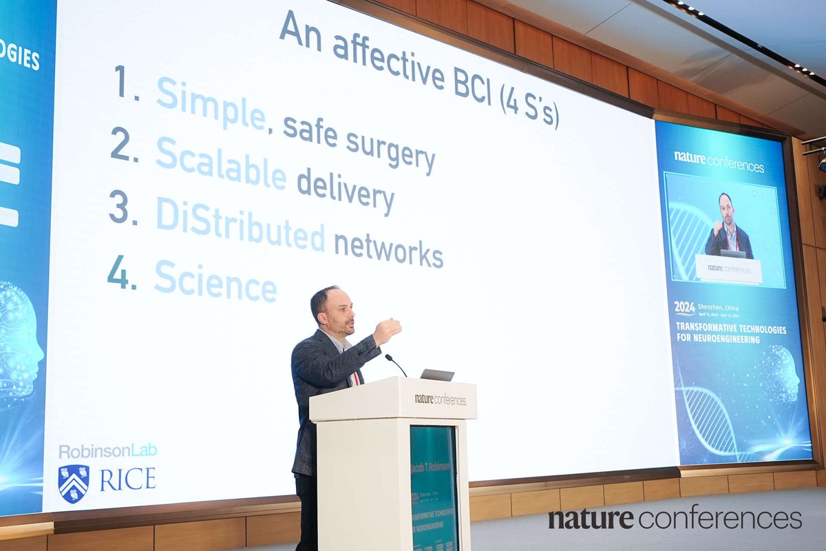 Last week, @JTRobinsonLab and our advisor, Christopher Rozell, spent some time in Shenzhen, China, attending 'Transforming Technologies for Bioengineering,' hosted by @NatureConf. The conference highlighted technological advancements for interfacing with the nervous systems to