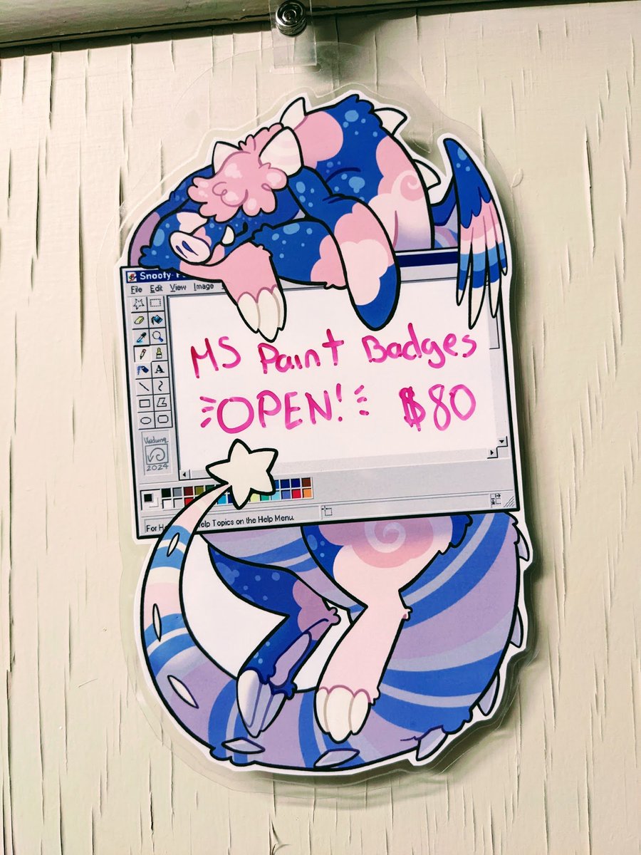 MS Paint badge done for @KoboldSox !! Get one in time for FWA c: