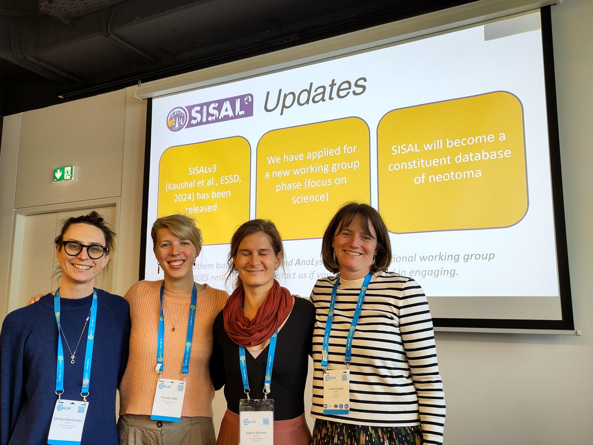 After a great @SISAL_wg #EGU session, don't forget the 'Speleodinner' tonight at 19:00 at the Restaurant Wieden-Bräu where you can catch up with the lovely session convenors and the rest of the SISAL-community. Details👉 pastglobalchanges.org/news/137781