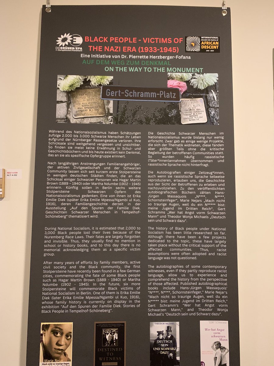 Gleich geht’s los mit unserer Vernissage und Lesung „Black People - Victims of the Nazi Era“ mit Decolonize  &amp; @DoreenDenst <a href="/henfling_m/">Madeleine Henfling</a> und <a href="/MEP_PHF/">Dr. Pierrette Herzberger-Fofana</a> im grünen Flur im Landtag - Ihr seid herzlich willkommen #noAfD