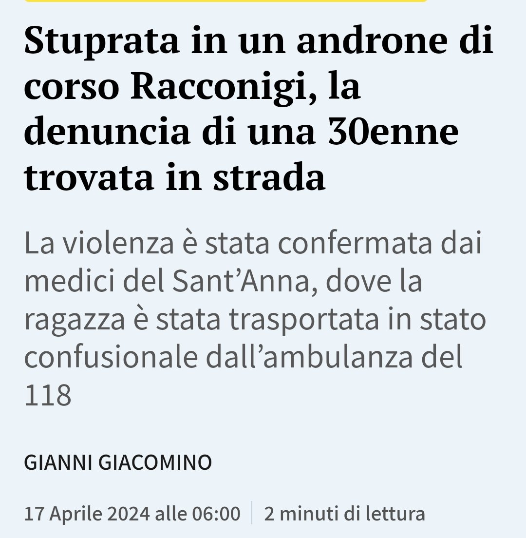 Vi dovrebbe cadere l'uccello solo a pensare di dover commettere uno stupro. Bastardi pezzi di merda!
#Torino #stupro #violenzasulledonne