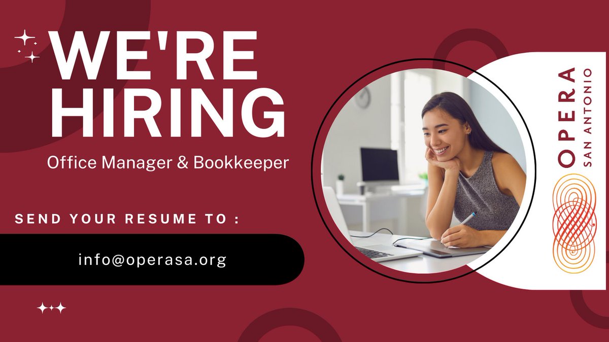 OSA is hiring for our Summer Paid Internship. 

Link for more information and to apply: operasa.org/hiring