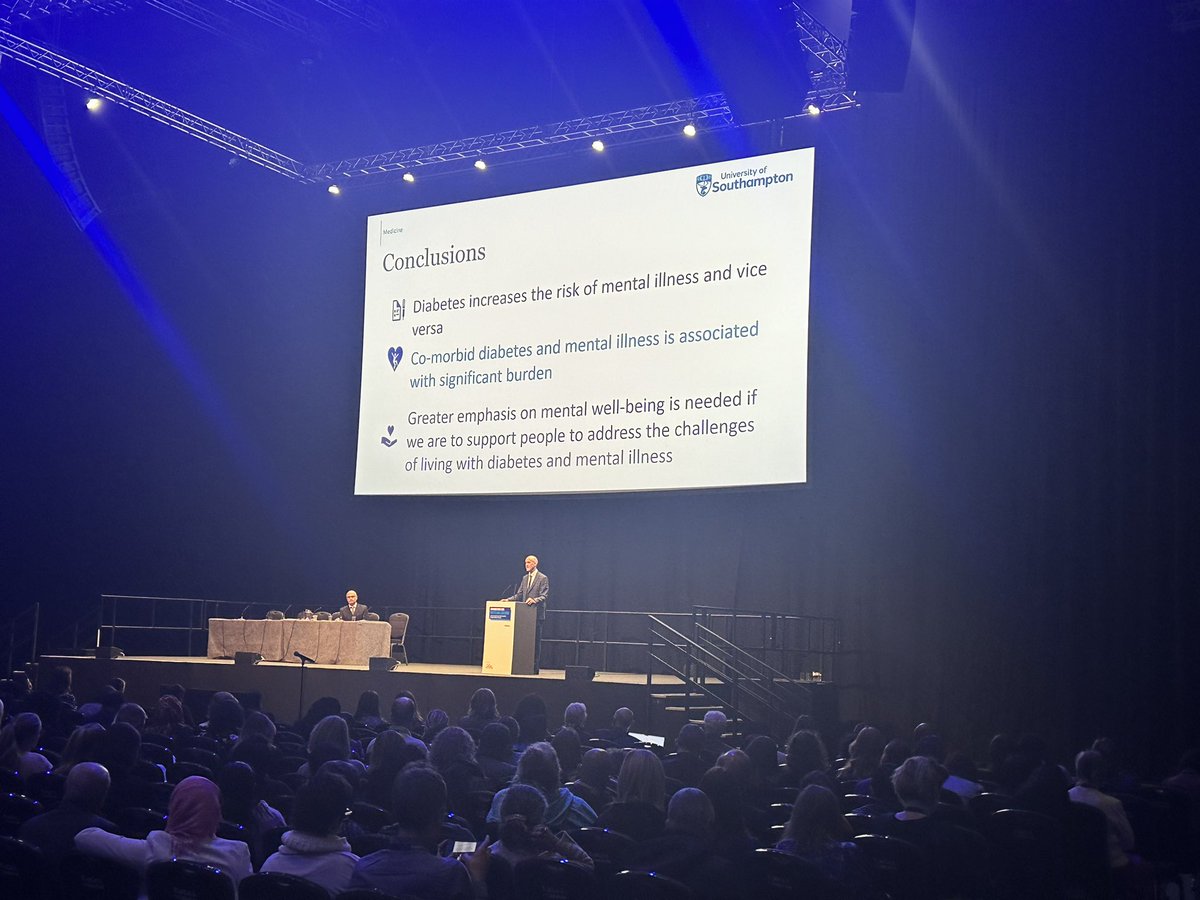 Wonderful to see psychological health in the spotlight at <a href="/RichardIGHolt/">Richard Holt</a>’s Arnold Bloom lecture at #DUKPC24