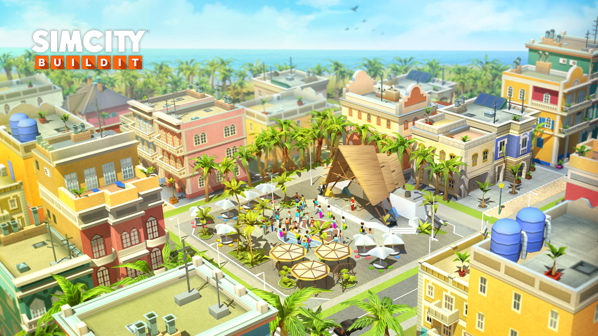 Elevate your city's charm with the Palapas Park, Mayor! 🎈🏞 Palapas Park is now available as an Event Track reward for a limited time only! #SimCityBuildIt #tracktwenty #simcity