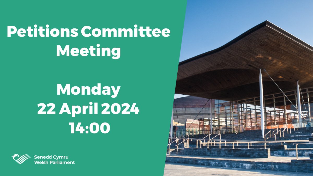🗓️ Today the #Petitions Committee will be meeting to consider a variety of new petitions and petitions with updates. 📖Read the agenda and public papers for the meeting here:👇 business.senedd.wales/ieListDocument…