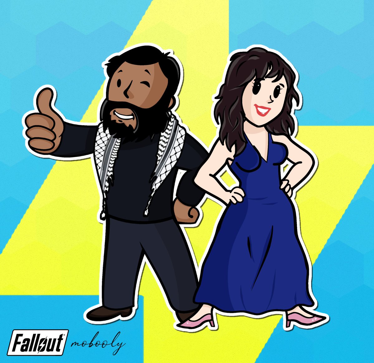 Fallout X Giantbomb - Tamoor & Lucy BAFTA Edition 🎨 _ @tamoorh _ @lucyjamesgames _