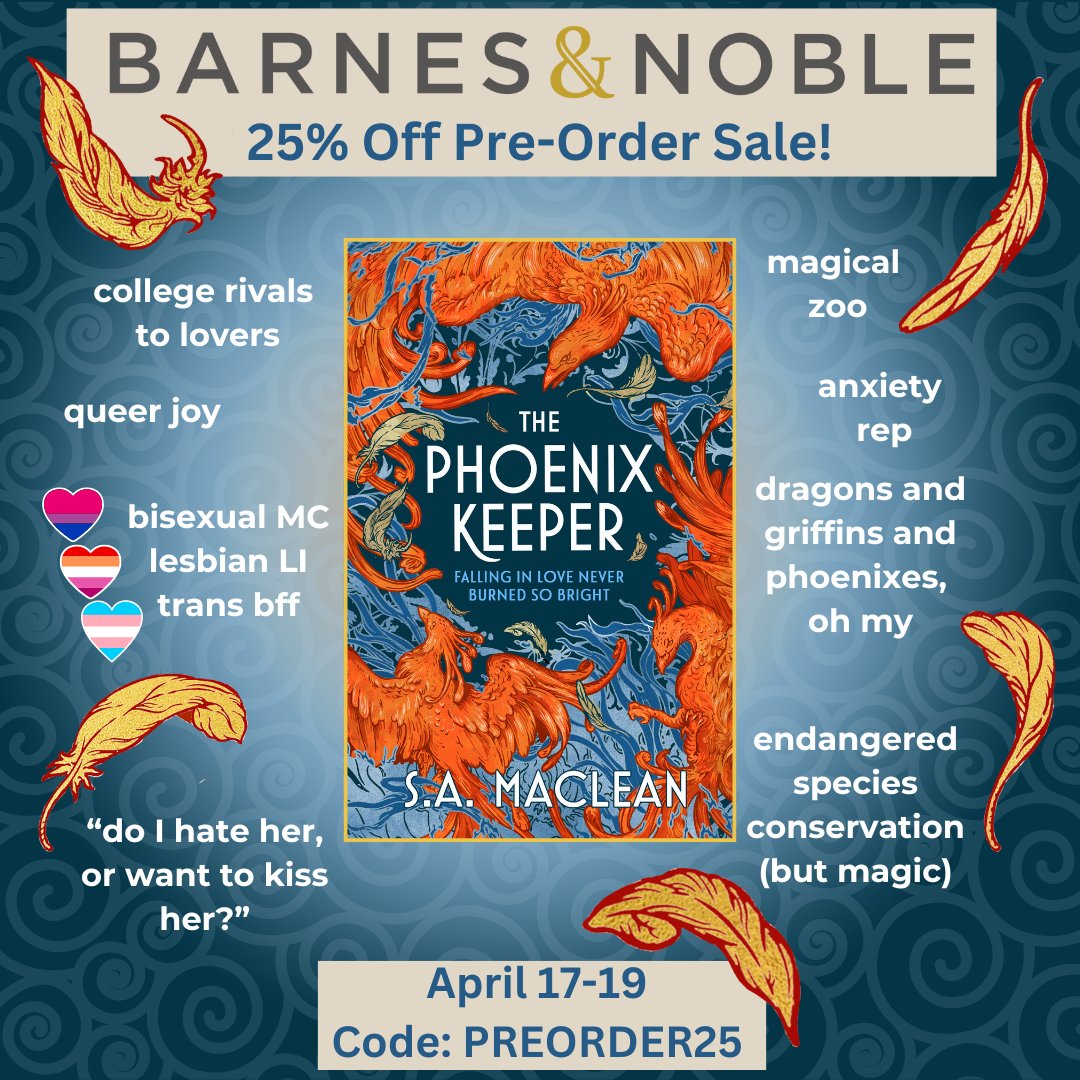 The Barnes & Noble pre-order sale is back! If you haven't already ordered your copy of THE PHOENIX KEEPER, well, what are you waiting for???