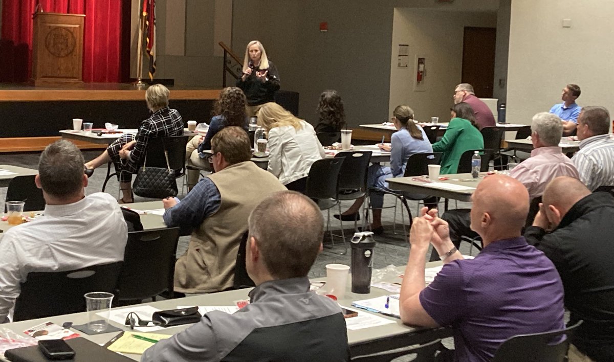 Thanks to <a href="/MoCommissioner/">Karla Eslinger</a> from DESE and Dr. Rukstad from MSHSAA for sharing info at the West Central superintendent meeting. #ucmoedlead #UCMTeachRed #MASALeaders