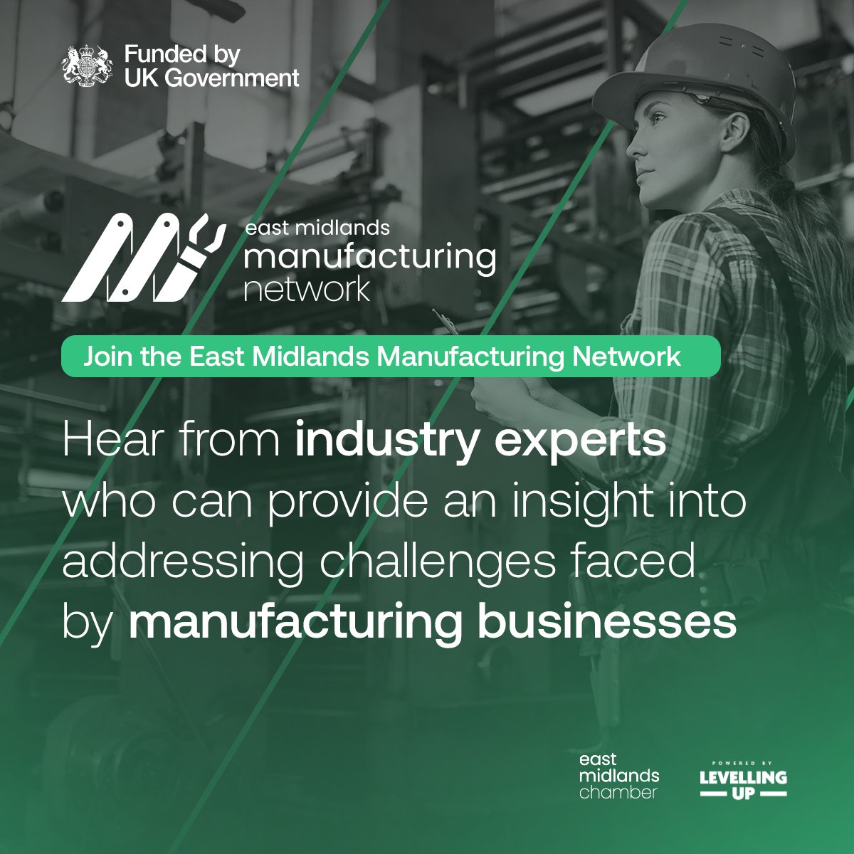 Join East Midlands Manufacturing Network and take advantage of industry-specific insights, knowledge, and skills to help your #manufacturing business grow and thrive. 🧰 Book your place on the next Manufacturing Network >> tinyurl.com/3yt876y6 #UKSPF #Accelerator