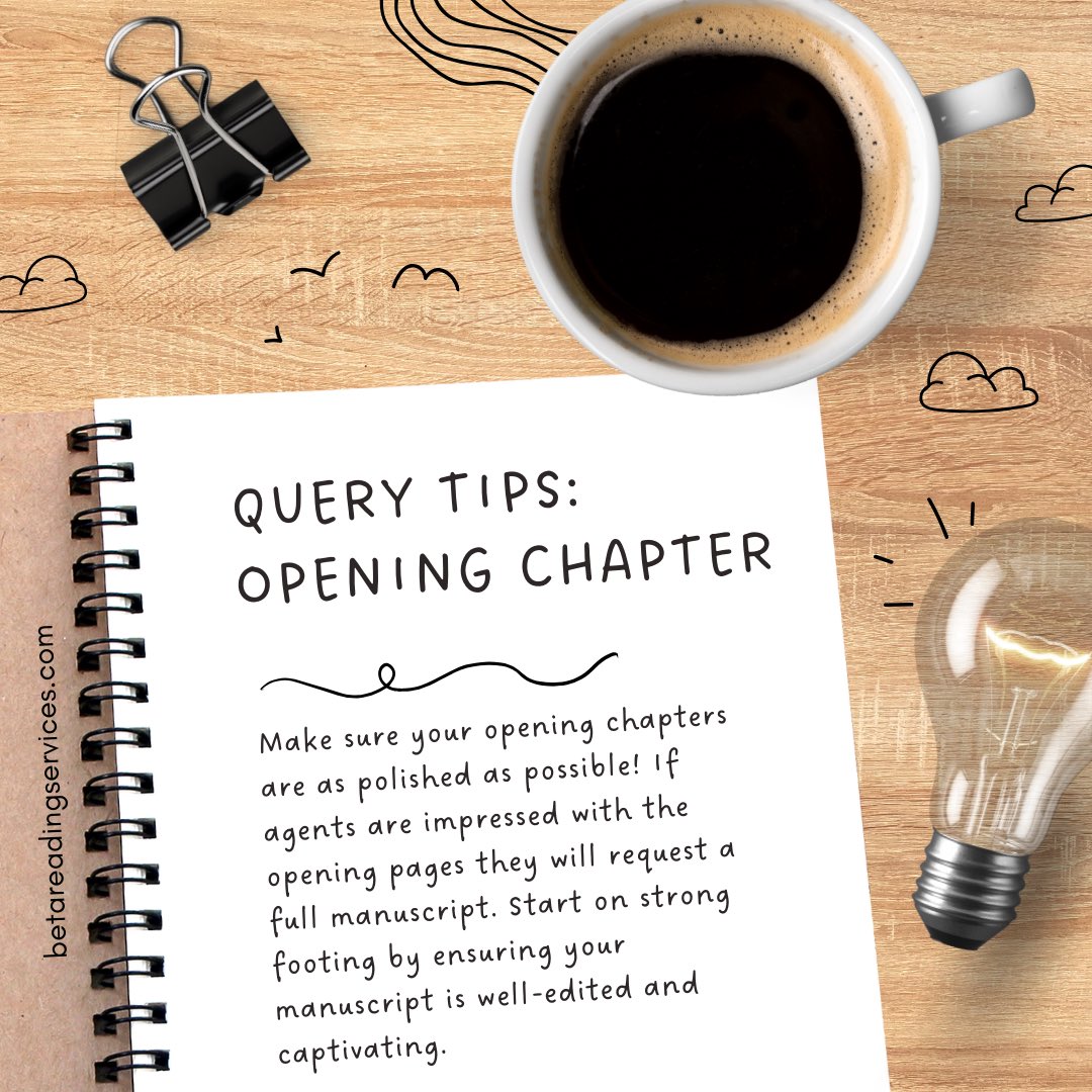 We offer an affordable #betareading service specifically with this in mind. First Chapters includes #betareader feedback on a story’s opening 3k words to help you be #query ready

#betaread #betareaders #writingcommunity #authorcommunity #querying #querytips #querytrenches