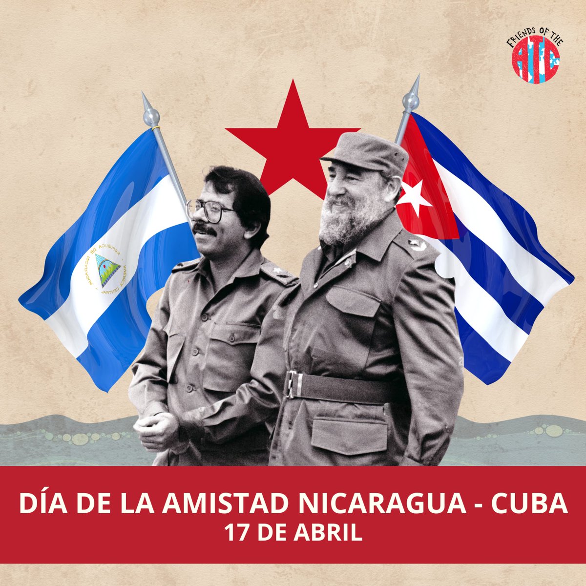 🇳🇮🇨🇺 Nicaragua - Cuba Friendship Day April 17th marks the day that Nicaraguan pilot Carlos Ulloa fell in combat in defense of the Cuban Revolution during the Playa Girón battle (Bay of Pigs invasion) #AbrilMesDeLaPaz #4519LaPatriaLaRevolución