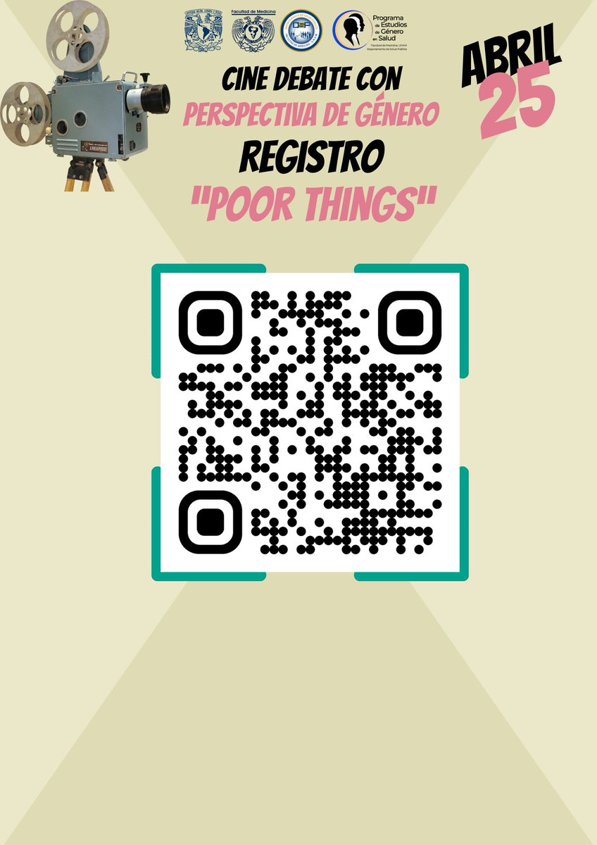 En la próxima sesión del cine debate con perspectiva de género, a cargo del @PEGeS_FacMed , charlaremos sobre la película 'Poor things'. Realiza tu registro en: forms.gle/wKpUTrXpjncStU… Les esperamos @UNAM_MX @FacMedicinaUNAM @IgualdadUnam