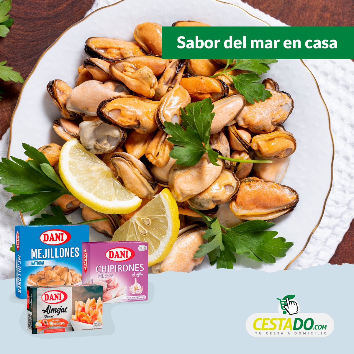 ¡Descubre el sabor del mar en tu mesa con las nuevas conservas de marisco de la marca Dani, ahora disponibles en nuestro supermercado online!
Frescura y calidad en cada bocado 🐟🐙😋. ¡Haz tu pedido ya!

🐙acortar.link/wH4e2k