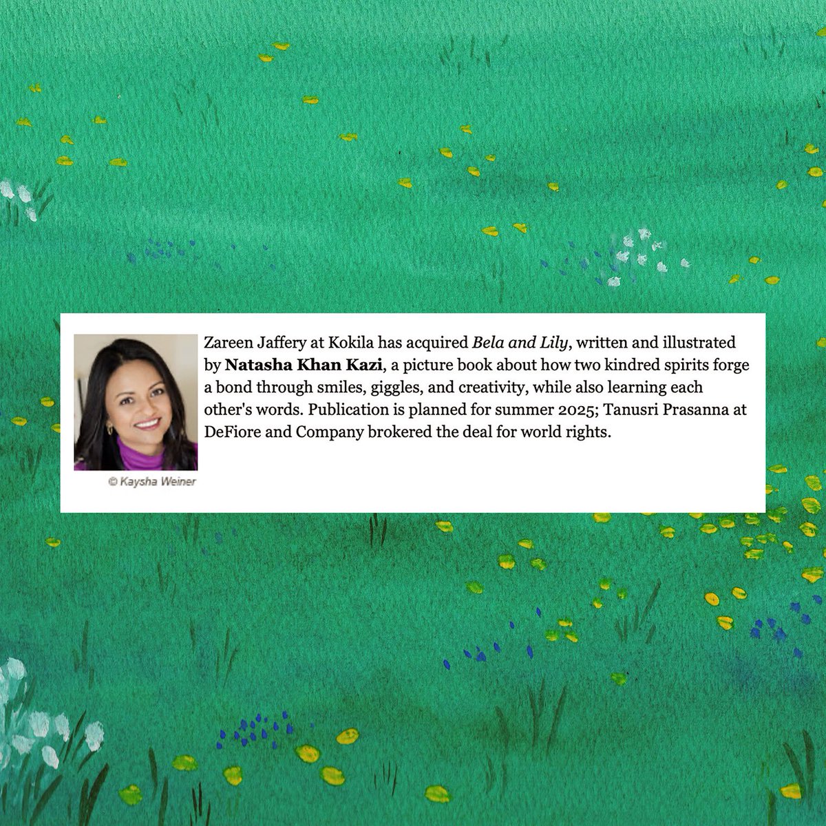 Book news! I wrote a story about friendship for immigrant kids, ESL kids, curious kids, kind kids, all kids. So grateful for my agent @TanusriPrasanna, my Editor @ZareenJaffery, Art Director Asiya Ahmed and the team at @KokilaBooks for all their encouragement and support. 💚