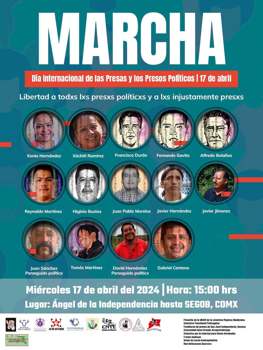 #HOY #DesAgenda | Actividades en el marco del Día Internacional del Preso Político, en la Ciudad de México desinformemonos.org.mx