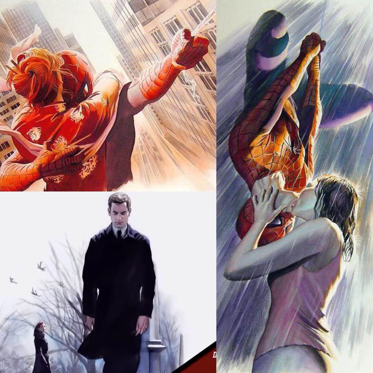 The Spider-Man 2 opening credits were painted by legendary artist Alex Ross. Here's all the original artwork. A THREAD 🧵