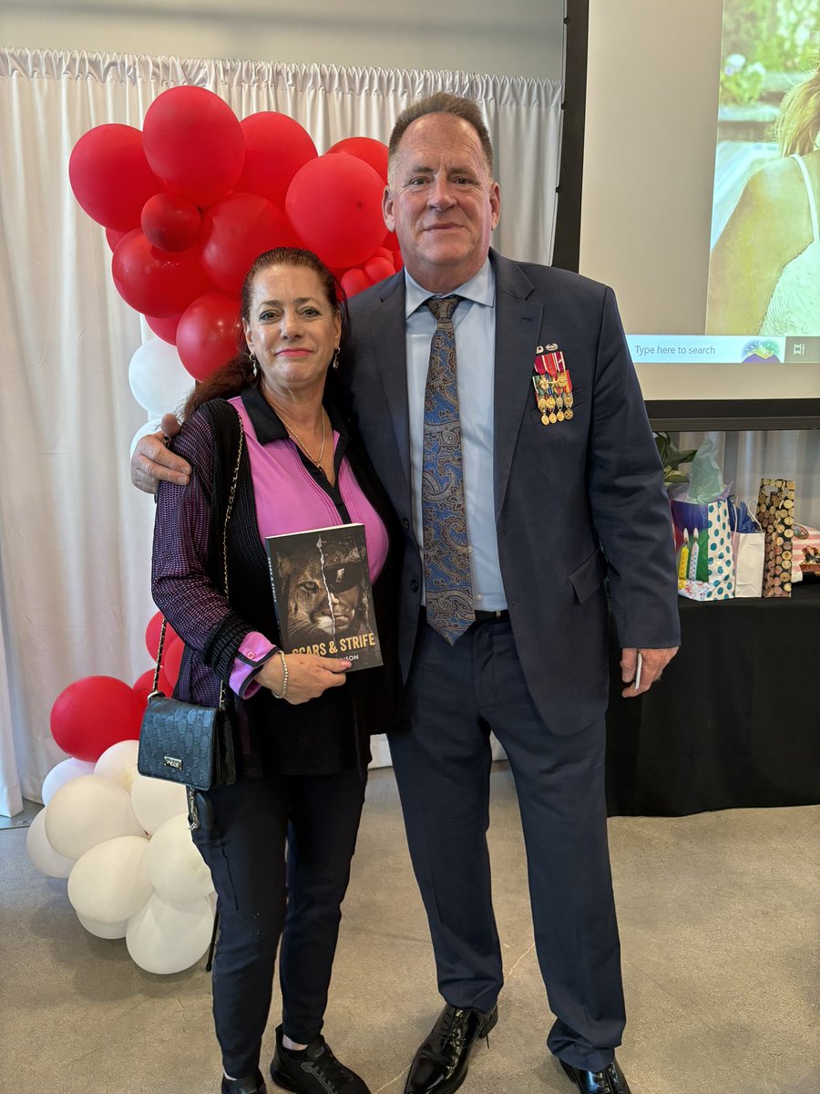 Last night at my retirement party at the Bank of America Diversity Center in Riverside with my good friend Joann Cannons Bourbon. Great time AND she is holding a copy of “Scars & Strife. Thanks for all who came out. #judge4vets #mejohnsonauthor #scarsandstrife #riversideca #vet