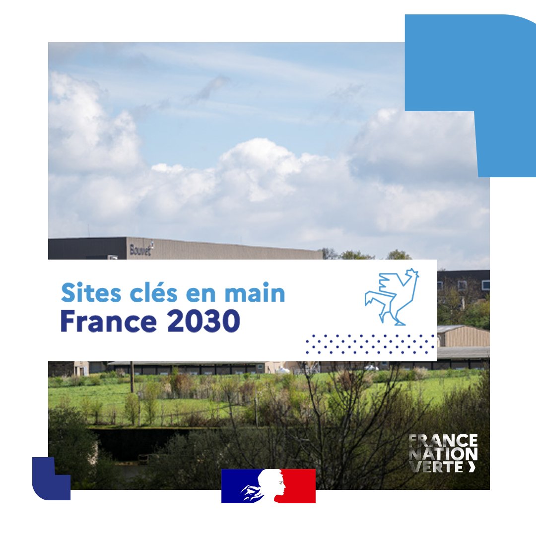 #France2030 | Les ministres @ChristopheBechu, @RolandLescure et @FaureDominique ont annoncé la liste des 55 premiers sites clés en main France 2030. Initié dans le cadre du projet de loi Industrie verte, ce dispositif vise à identifier et labelliser des sites à fort potentiel de…