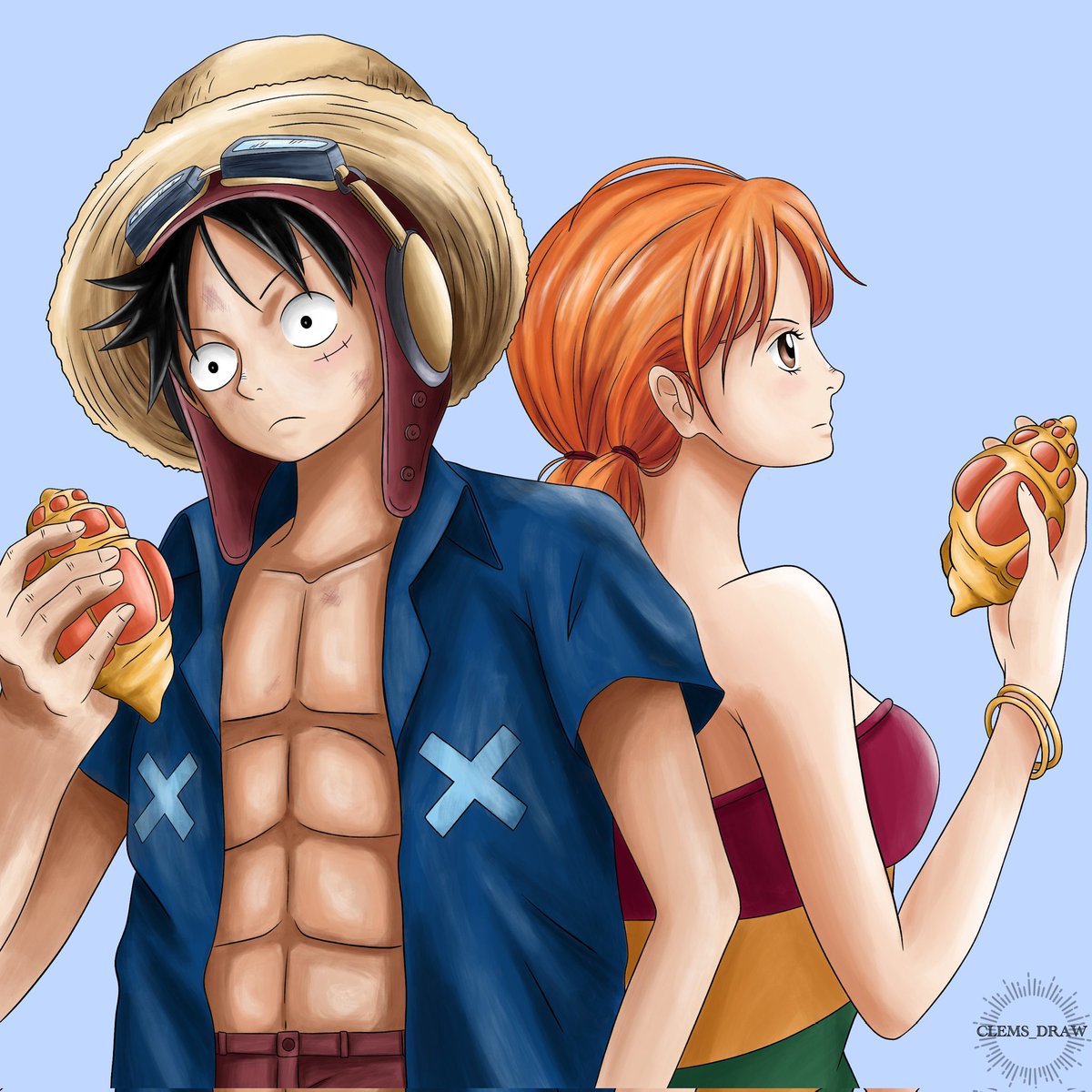 Luffy & Nami Strong World 🐚
.
Insta : clems_draw_
.
.
#ONEPIECE    #ルフィ #ルナミ #nami #luffy #lunami