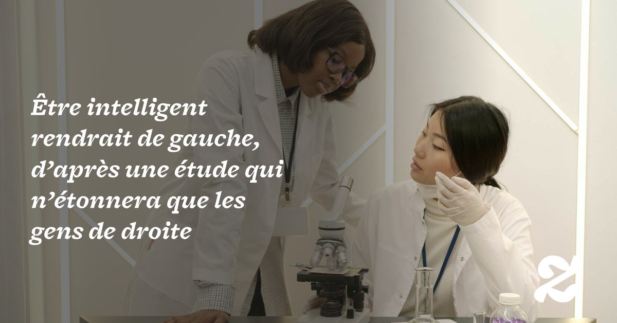 Être intelligent rendrait de gauche, d’après une étude qui n’étonnera que les gens de droite ➡️ l.madmoizelle.com/fVi