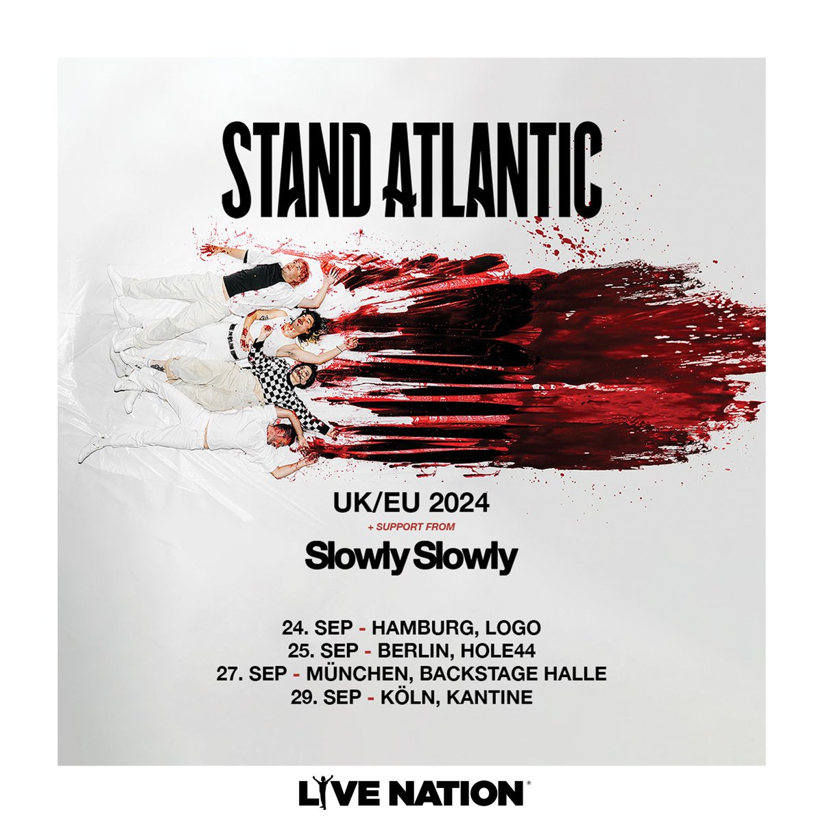 🎸🎉 @standatlantic performen ihr neues Album 'WAS HERE' live in Hamburg, Berlin, München und Köln! 🎶 Begleitet werden sie von Slowly Slowly für unvergessliche Pop-Punk-Shows! 💥 🚨Prio Tickets gehen bereits heute in den Verkauf!👇 Telekom Prio Tickets: Mi, 17.04.2024, 12:00…