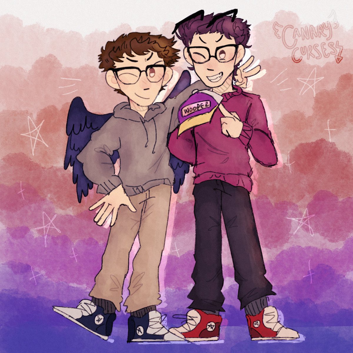VULPESINS's tweet photo. drew smant and pcrow during smo stream :-)!!

@SmallAnt @PointCrow 
#smallant #pointcrow #smallantfanart #pointcrowfanart https://t.co/PtdUFfzBJG