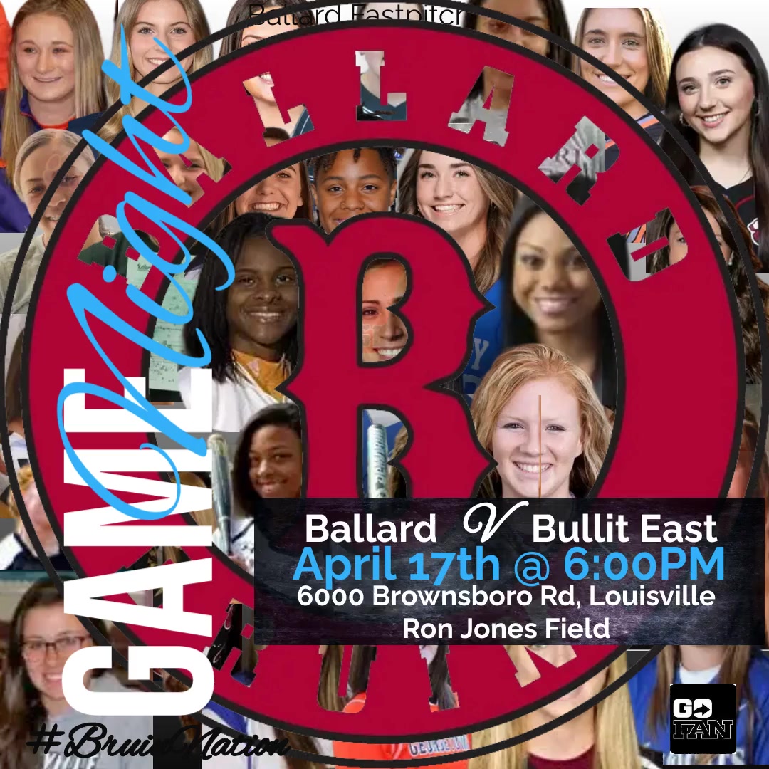 It's game night!!  Come out and celebrate players past and present as the Bruins take on Bullitt East at 6:00 on Ron Jones Field! #BruinNation🥎