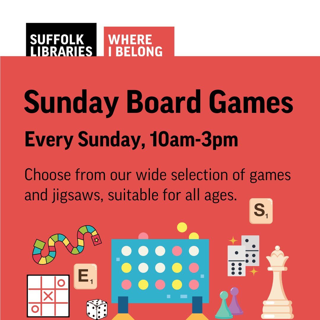 Looking for something to do on a Sunday? Join us from 10-3 every Sunday for two great activities! ⭐️Sunday Crafts - ideal for children aged 6 and under ⭐️Sunday Board Games - board games and jigsaws suitable for all ages. A great way to reduce isolation and promote wellbeing.